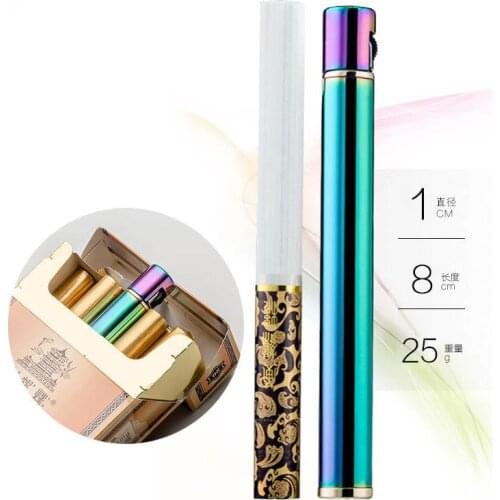 Creative Mini Small Jet Butane Lighter Metal Cigarette Inflatable Inflatable Portable Lighter Cigarette Accessories Mens Gadgets