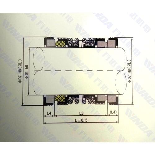 202 series mechanically sealed graphite to ceramic butyl glue