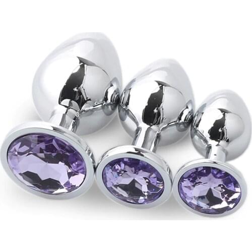 Metal Jewelry Butt Plug Unisex Crystal Stainless Steel Bead Waterproof Anus Adult Toys Diamond Beads Adult Product for Men Women