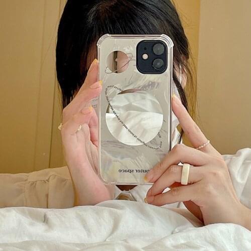 Ins Planet Mirror Phone Case for Iphone 12 Pro Max 11 Pro Max 12 7 8 Plus X XS Max XR SE 2020 Cute Outer Space Cover