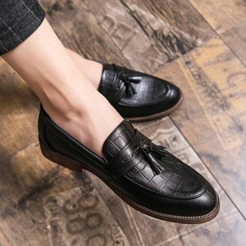 Fashion Pu Leather Men Wedding Party Shoes Casual Oxfords Shoes Lace Up Formal Shoes Pointed Toe Dress Shoes Big Size 47
