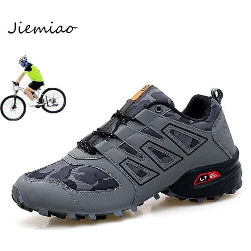 JIEMIAO 2021 Mens Bicycle Shoes Non-slip Mountain Bike Shoes Mens Road Bike Shoes Outdoor Hiking Sneakers Zapatillas Ciclismo