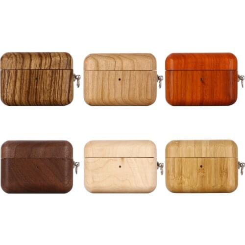 2021 new Airpods pro wireless bluetooth protective cover wooden protective cover bamboo earphone cover