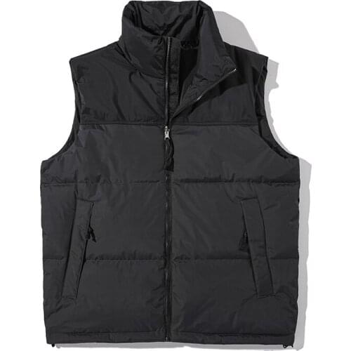 2021 New Youth Fashion Bread Suit Korean Stand Collar Down Cotton Vest MenS And WomenS Waistcoat Sports Winter Thickening Boy