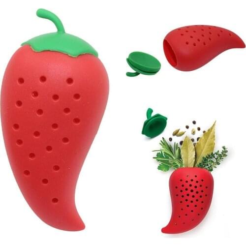 New Chili Spice Filter Stew Soup Silicone Seasoning Infuser Tea Tool Practical Kitchen Gadgets Kit Filter Herbal O7V5