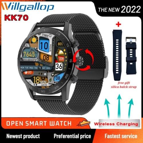 Original Willgallop KK70 SmartWatch Men Phone Call 454*454 HD ECG Monitoring IP68 Waterproof Sports Activity Fitness watch+box