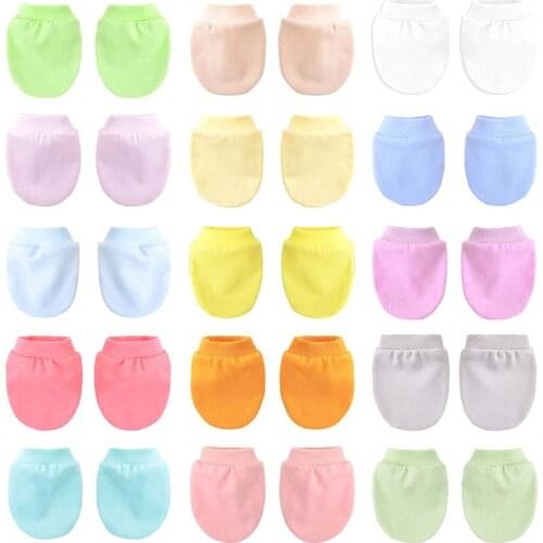 Summer Thin Solid Color Baby Gloves Thick Newborn Bathing Gift Children Girls Boy Anti-scratch Protection Glove Soft Hundred Day