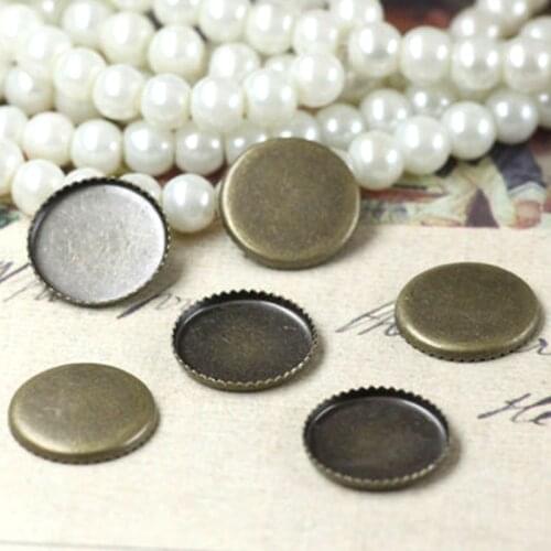 50pcs/lot 8/10/12/14/16/18/20mm Oval Teeth Cameo Setting Pendant Blank base Tray Vintage Jewelry Findings Components Wholesale