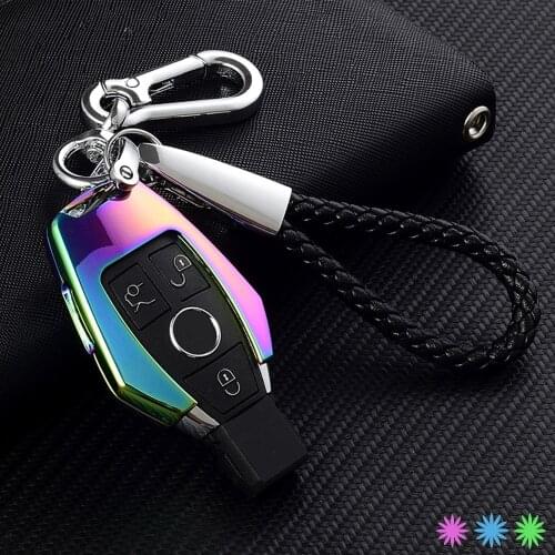 Remote Smart Car key Case Cover Zinc Alloy key Set Bag For Mercedes Benz W203 W204 W212 C180 GLK300 CLS CLK CLA SLK C S E Class
