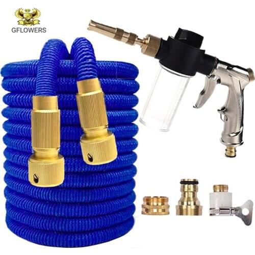 Expandable Magic Hose Pipe High-Pressure Car Wash Hose Adjustable Spray Flexible Home Garden Watering Hose Cleaning Water Gun