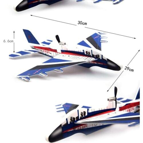 DIY Biplane Glider Foam Powered Flying Plane Rechargeable Electric Aircraft 63HE