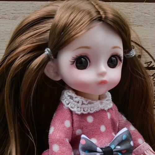 Jointed Doll Toys For Children 16cm 1/12 BJD Baby Doll With Dress And Shoes Fashion Dolls For Christmas Gift