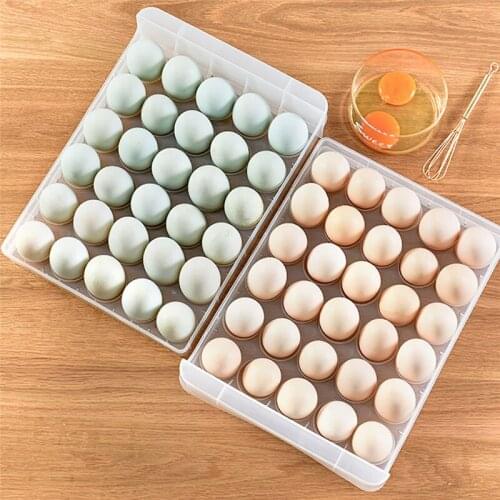 Stackable Drawer-Type Eggs Duck Eggs Organizer Box Refrigerator Transparent Dumpling Food Storage Containers Holder 30/60 Grides