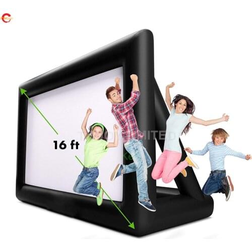 Free door shipping 120/150/170 inch custom made outdoor inflatable movie screen