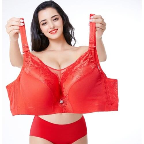 Push Up Plus Size Bra Large Cotton Underwire Brassiere Spandex Full Cup Big Size Bras for Women D E F G Cup Bra 120 115 52G Bras