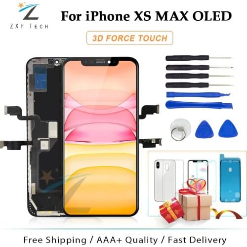 Grade A++++ Amoled Screen LCD Display for iPhone XS OLED Assembly OEM for iPhone XS MAX Soft OLED with Good 3D Touch Digetizer