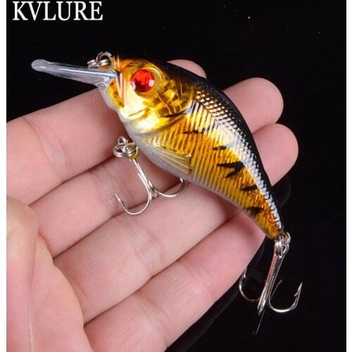 1pcs 7.5cm 12g Hard VIB Lures Fishing Minnow Bait Treble Hooks Sinking Crankbait Wobblers Fishing Tackle 3DEyes