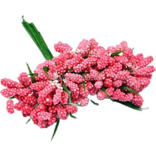 144pcs Artificial foam flower stamen pistil for DIY Wedding Party Decoration flower bouquet wire stem gift box decoration