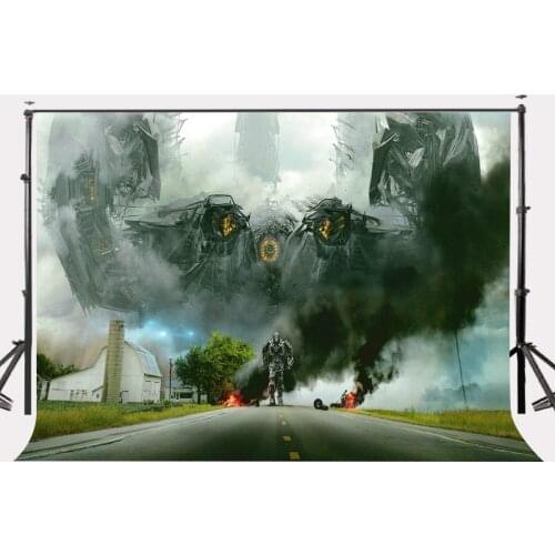 150x210cm Transformers Poster Backdrop Giant Alien Culture Disaster Scene Photography Background