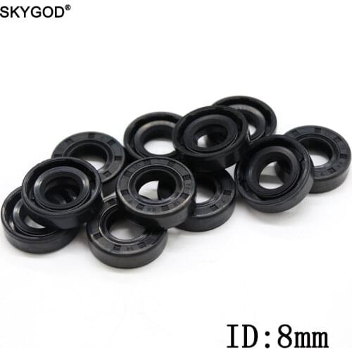 2/5/10 Pcs NBR Nitrile Rubber Oil Seal TC-8*14/15/16/18/22*4/4.5/5/7/8 Nitrile Double Lip Oil Seal