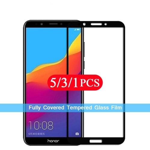 5/3/1Pcs cover tempered glass for huawei y5 lite 2018 y6 y6s y6p y7 y7p prime pro 2019 phone screen protector protective film