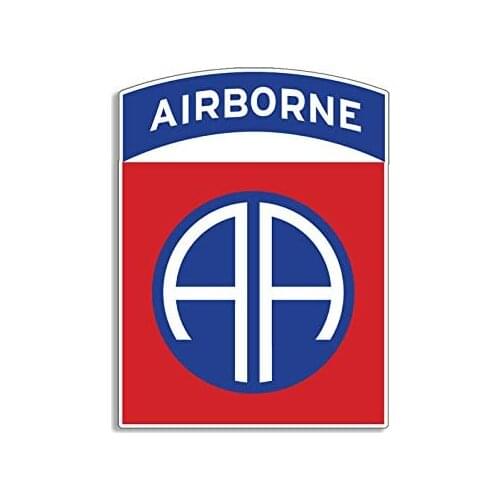 82nd Airborne AA Insignia Shaped Sticker (Army SSI Logo 82)