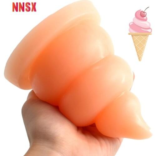 NNSX Ice Cream Anal Plug Round Head Gradually Bigger Suction Cup Masturbation G-spot Orgasm Sex Toys For Women Adult Shop