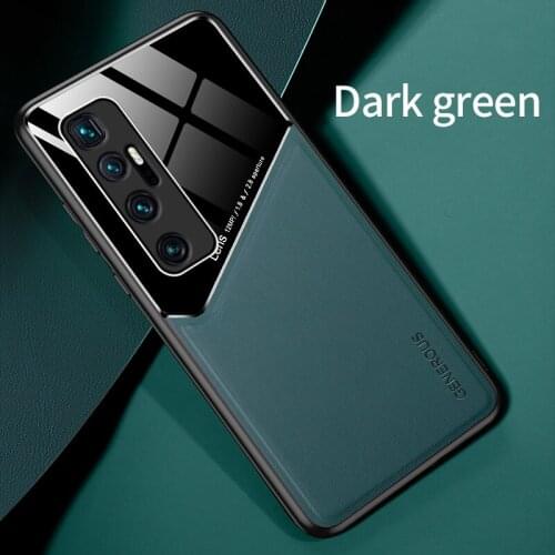 Atittu Phone Case for Xiaomi Mi 10 Ultra Case PC Leather TPU Frame Built-in iron Cover for Xiaomi Mi 10 Ultra Note 10 Lite Pro