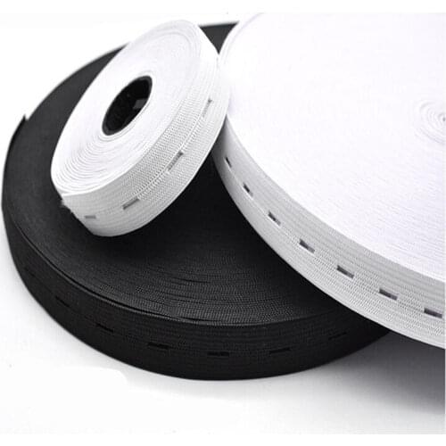 1.5/2/2.5cm Button Hole Elastic Band Pregnant Women Baby Elastic Strap Ribbon Sewing Accessory Wide Rubber Elastic Stretch Butto