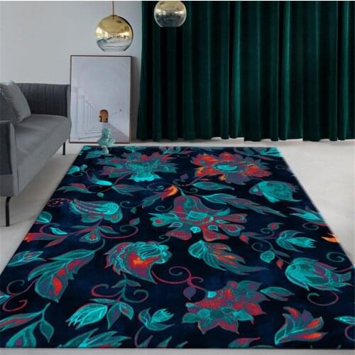 Ethnic Style Floral Carpet Living Room Luxury Bohemian Carpet Coffee Table Rug Rectangle Place Mats For Dining Table Bedroom Rug