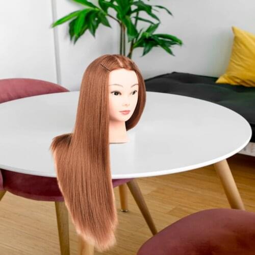 Manikin Head Doll Head Display Training Head for Cutting Braiding Practice Makeup Exercises Head Hairdresser Training