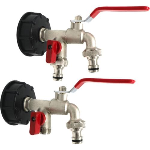 IBC Tank Adapter S60X6 To Brass Tap 1/2" 3/4" Replacement Valve Fitting Parts For Home Garden Water Connectors