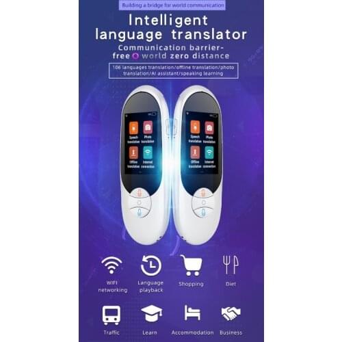 Support Offline 102 Languages High Intelligence Language Translator Photographic Language Communicate Tool Screen Camera