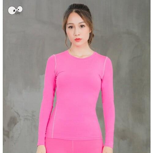 Classic Compression Shirt Women Long Sleeve T Shirts Ladies Gym Fitness Quick Dry Skin Tights MMA Rashguard Clothes Running Tops