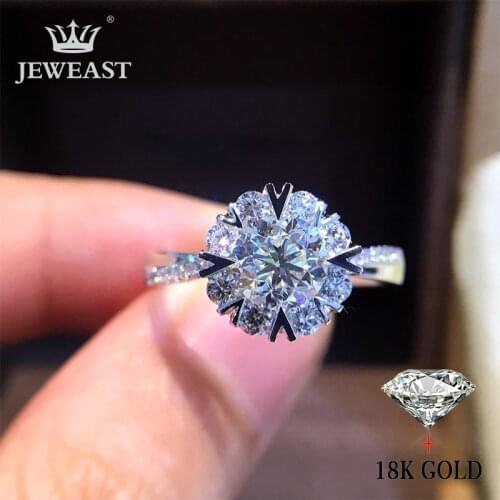 Natural Diamond 18K Gold Pure Gold Ring Beautiful Gemstone Ring Good Upscale Trendy Classic Party Fine Jewelry Hot Sell New 2020
