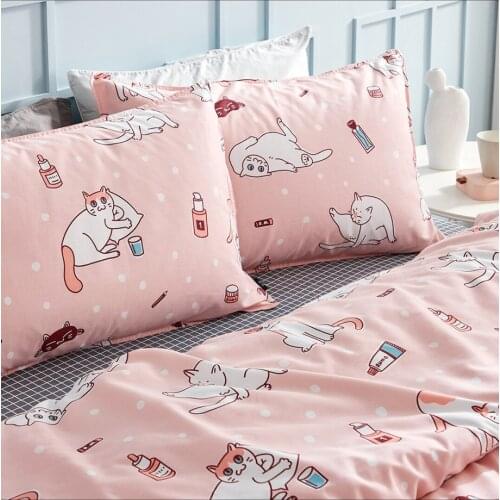 Three piece set of spring and summer dormitory quilt cover