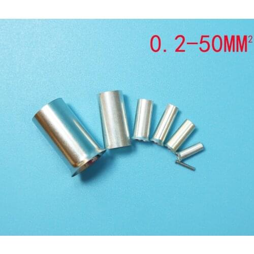 100PCS EN0206 Tube Naked Terminal Bootlace Cooper Ferrules kit set Wire Copper Crimp Connector Insulated Cord Pin