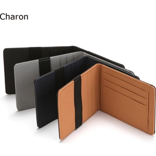 Men Credit Card Holder Minimalist RFID Blocking Wallet Card Holder Slim Wallet RFID Blocking Men Secure Faux Leather Bag Wallets