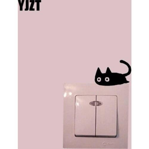 Lazy Cat Switch Sticker Bathroom Decal Decor Cartoon Vinyl Wall Animal 8SS-0382