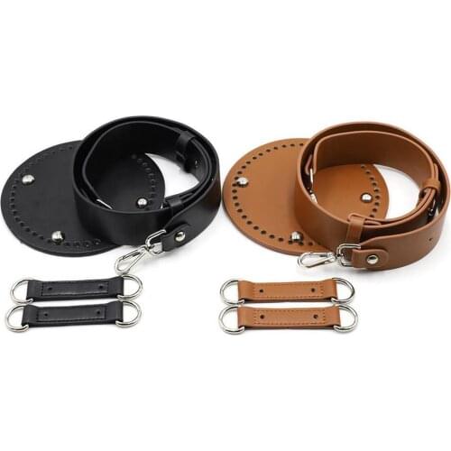 2020 New Handmade Weave Handbag Bucket Bag Set Leather Wide Bag Strap Bottoms With Hardware Accessories For DIY Handbag