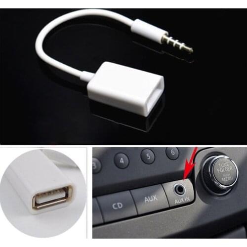 Male Connector Converter USB 2.0 3.5mm Jack Plug Adapter Aux Cable Male To Female Audio Car #820
