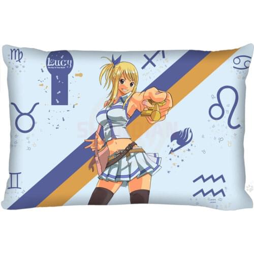 Personalized Custom Zippered Rectangle Fairy Tail Pillow Case (Two sides) High Quality Home Textile Pillow Case