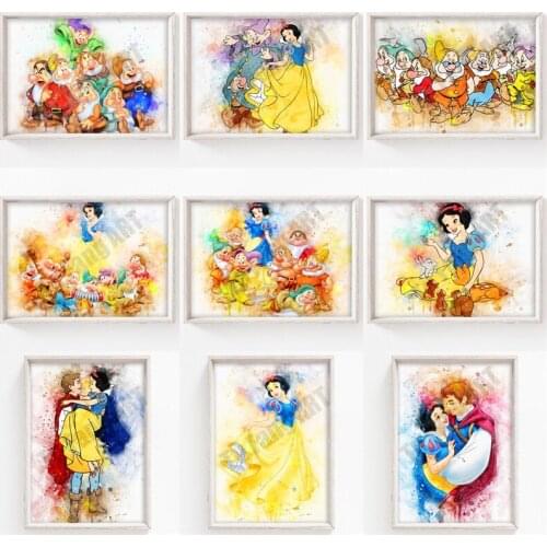 Disney Snow White Poster and Print Canvas Painting Nursery Room Decor Wall Art Anime Posters Picture for Living Home Decoration