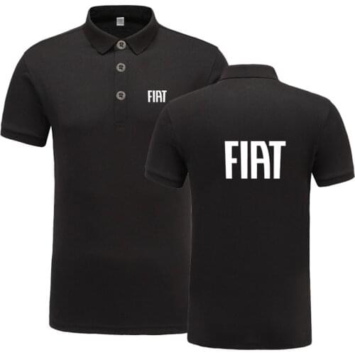 New Summer Short-sleeve Polo Homme High Quality Cotton Fashion Fiat logo Print Polo Shirt Casual Business Camisa Polo