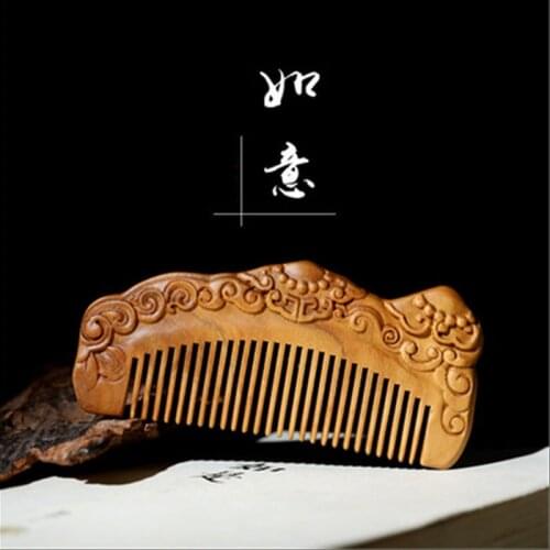 Handmade 100% Green Sandalwood Hair Comb Anti-static Massage Professional Health Care Comb Wedding/ Birthday Gift