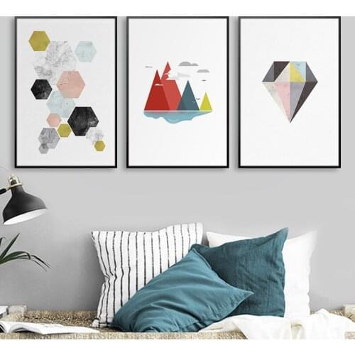 Nordic Posters And Prints Modern Kitchen Home Decor Agate Marble Abstract Canvas Painting Wall Art Pictures for Living Room