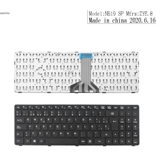 Laptop Replacement Keyboard Spanish Layout New for LENOVO Ideapad 100-15IBD B50-50 BLACK FRAME Without Foil SP