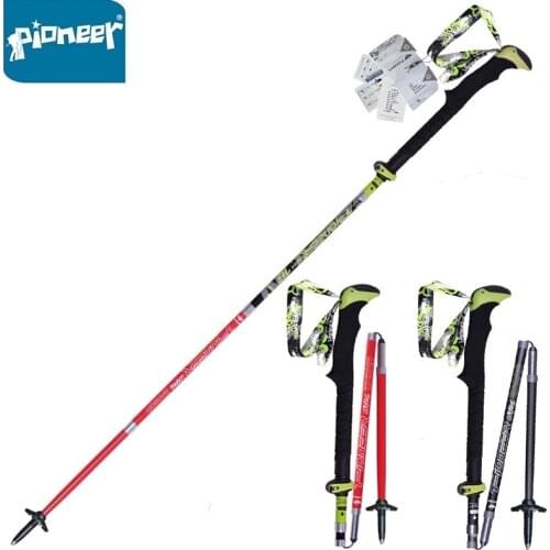 2pcs Carbon Fiber Trekking Poles Ultralight Folding Collapsible Trail Running Hiking Walking Sticks Lightweight Canes