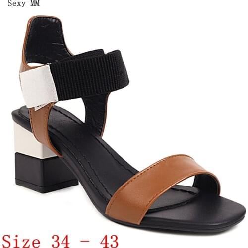 Women Gladiator Sandals High Heels Pumps Summer Shoes Woman High Heel Sandals Plus Size 34 - 40 41 42 43