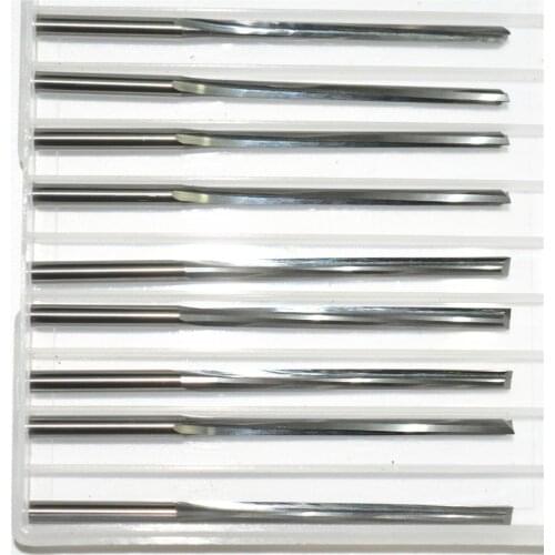 3.175mm*42mm-10pcs CNC solid carbide End Mill,tungsten woodworking insert router bit,2 Flutes Straight cutter,MDF,foam,plywood